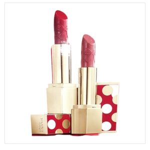 Estee Lauder Holiday Red Ribbon Sneak Peak Limited Edition Lipstick Bundle Of 2